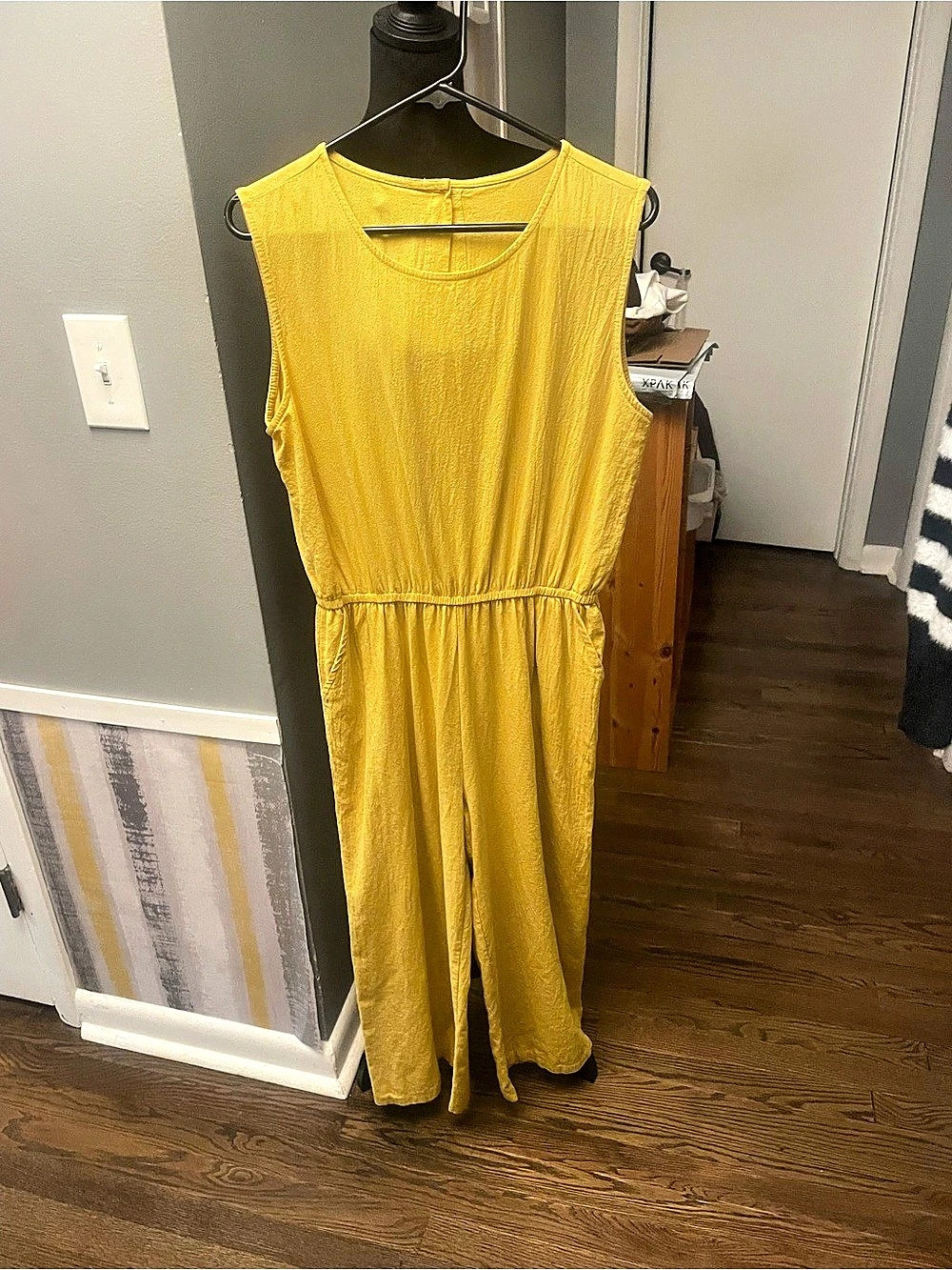 Yellow Sleeveless Wide Leg Jumpsuit. BELT NOT INCLUDED18